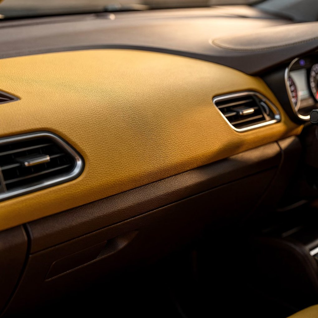 Premium wrapped automotive interior surface
